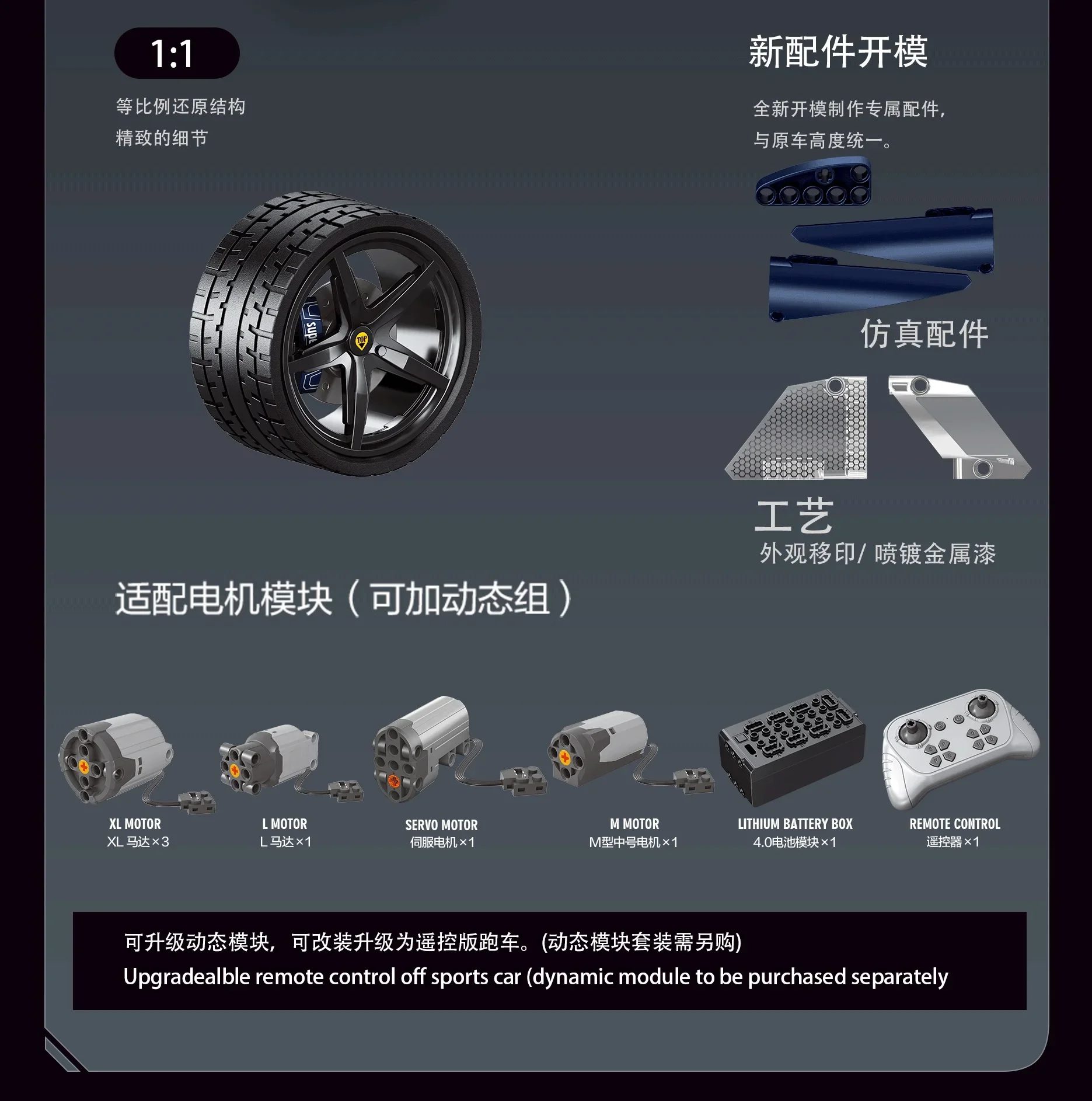 Technic F80 Super Car Set di blocchi di costruzione in scala 1:8, modello di auto da corsa grigio argento, giocattolo di ingegneria meccanica fai-da-te, regalo di compleanno