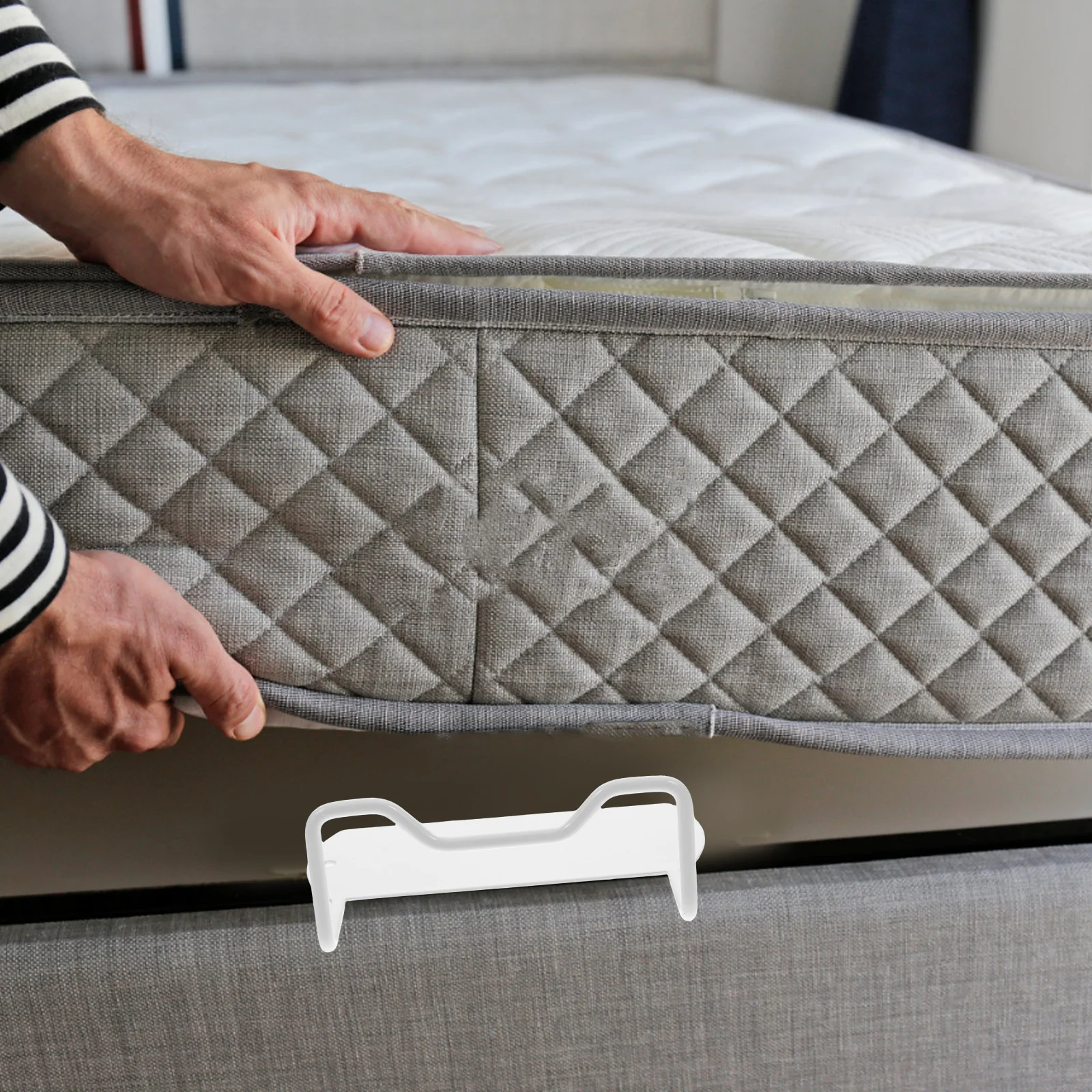 

Non Slip Mattress Gripper 2pcs Retainer Bars for Metal Bed Frame Slide Stopper Bedroom Mattress Holder Secure Fit