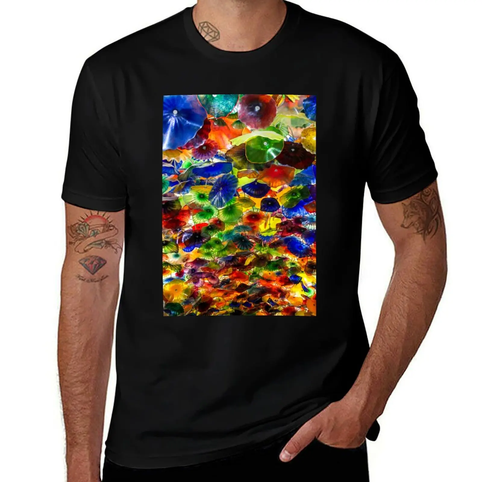 Glass Flower Skylight Bellagio 2 T-Shirt Running Performance Short Sleeve Tee T-Shirt