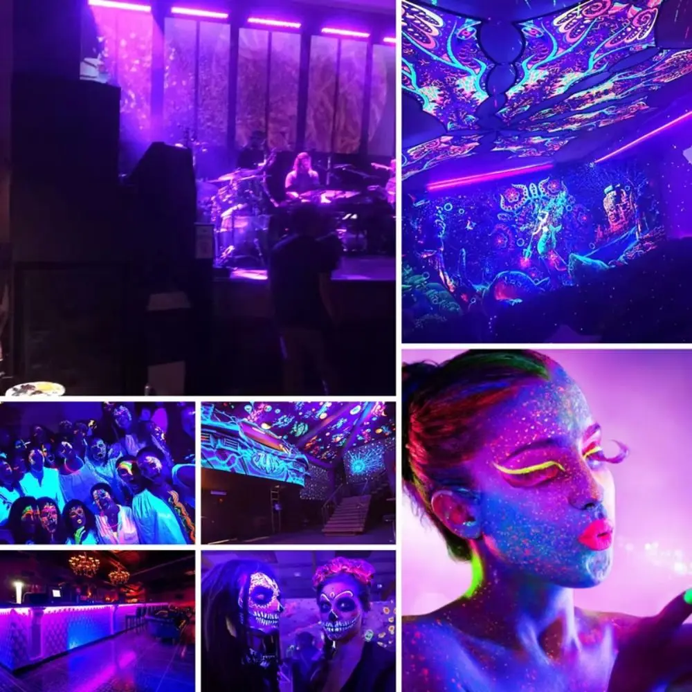 

УФ-светильник-прожектор 395 нм с черным светом, 40 светодиодных лент, мощность 36 Вт, сценический светодиодный прожектор, герметичный, прочный светодиодный прожектор для стены