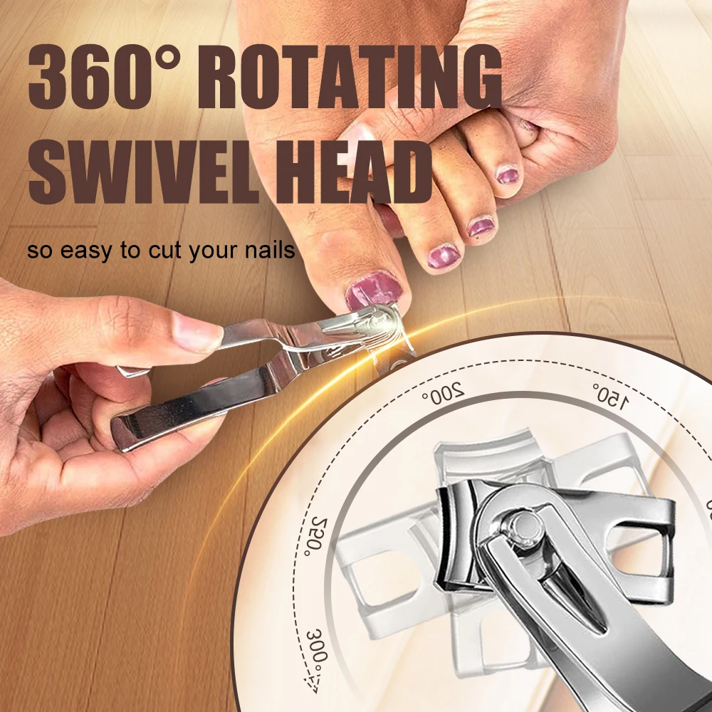 2 Size 360 Degree Manicure Pedicure Tool Rotate Swivel Scissor Trimmer Toenail Toe Nail Fingernail Clipper Cutter Cutting Tools