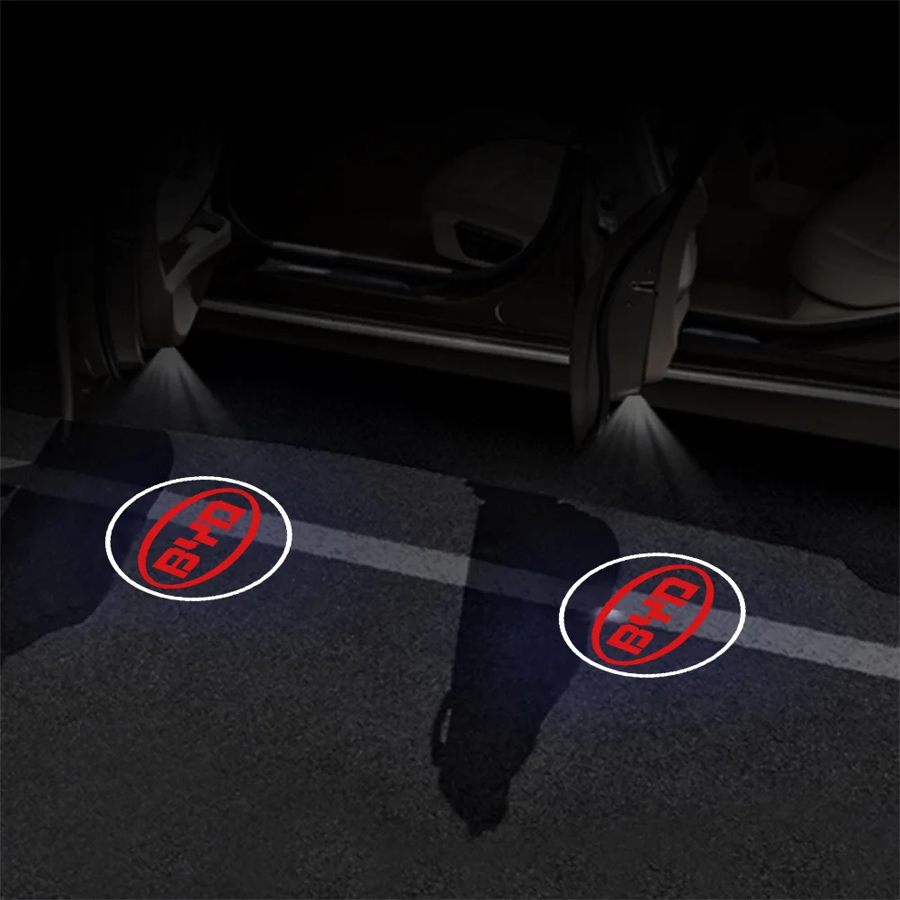 1/2Pcs Led Car Door Welcome Lights Auto Logo Projector Lamp For BYD Tang Atto3 Yuan Plus Seal Song Dolphin Sealion Shark Sealion