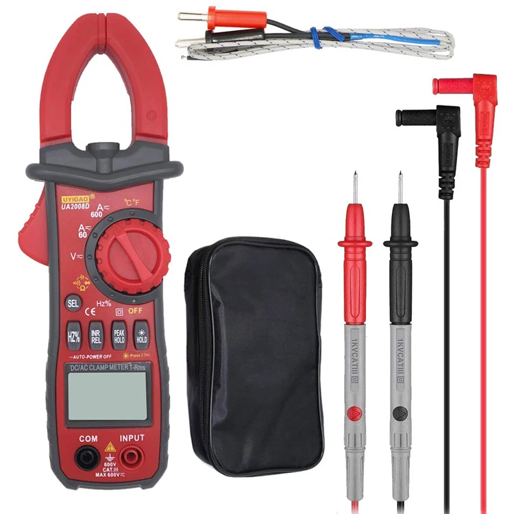 

Best price current tong tester amperimetro pinza amperimetrica digital clamp on ammeter 600A AC DC clamp meter