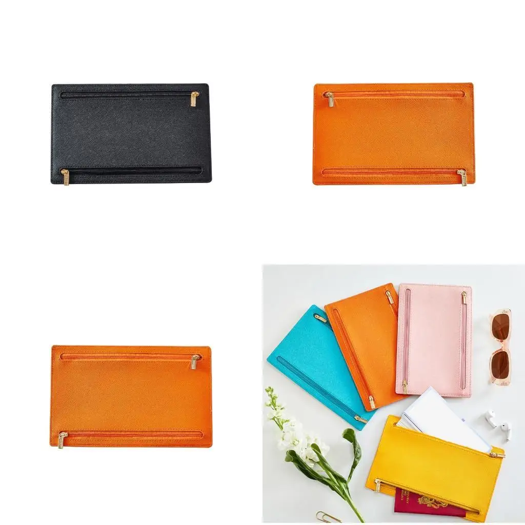 

X90D Кошелек для паспорта из искусственной кожи, конструкция с безопасным отделением на молнии, технология, держатель для карт