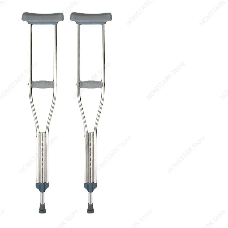 Adjustable Aluminum Underarm Crutches Single‑Rise Auxiliary Walking Support Crutch For Adult Mobility Aid Outdoor Use