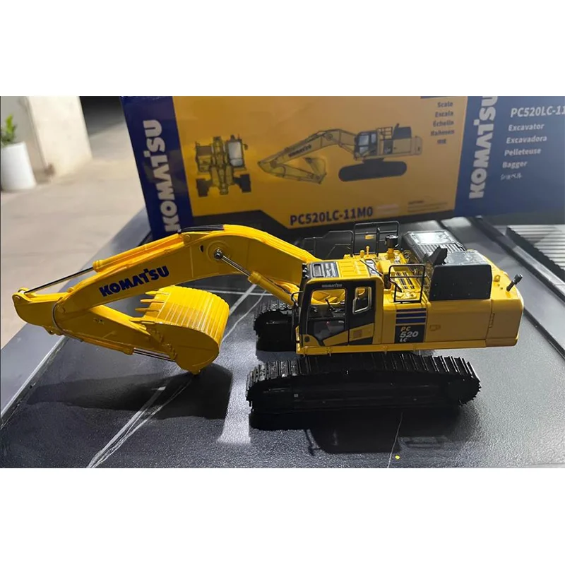 Escala 1:43 KOMATSU PC520LC-11M0 Escavadeira Modelo de carro Liga