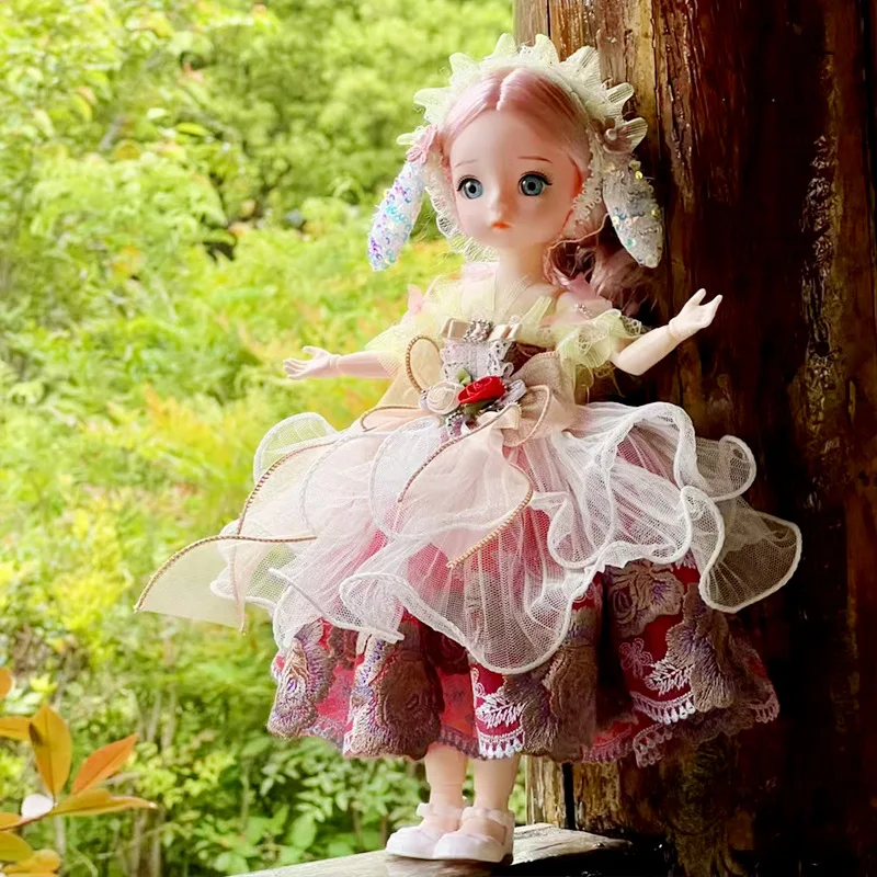 

30 см милые куклы принцессы Лолиты, игрушки 1/6 куклы BJD, суставы, подвижные 3D реалистичные глаза, милое платье принцессы, игровой домик, нарядные игрушки