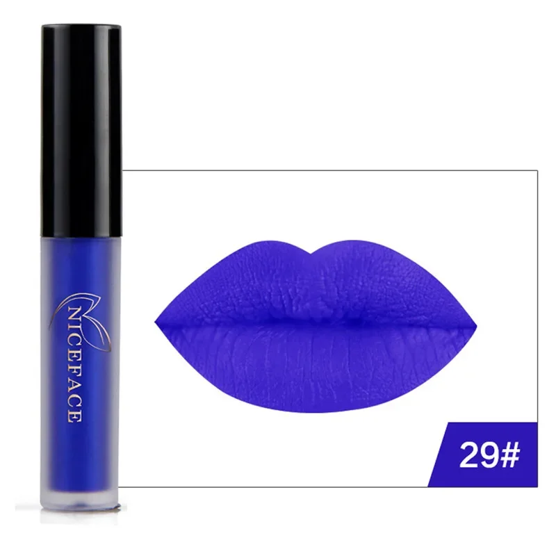 NICEFACE Gợi Cảm Matte Liquid Lipgloss Duyên Dáng Son Trang Điểm Halloween Son Môi Maquiagem Bền Chống Nước Đảng Son Bóng