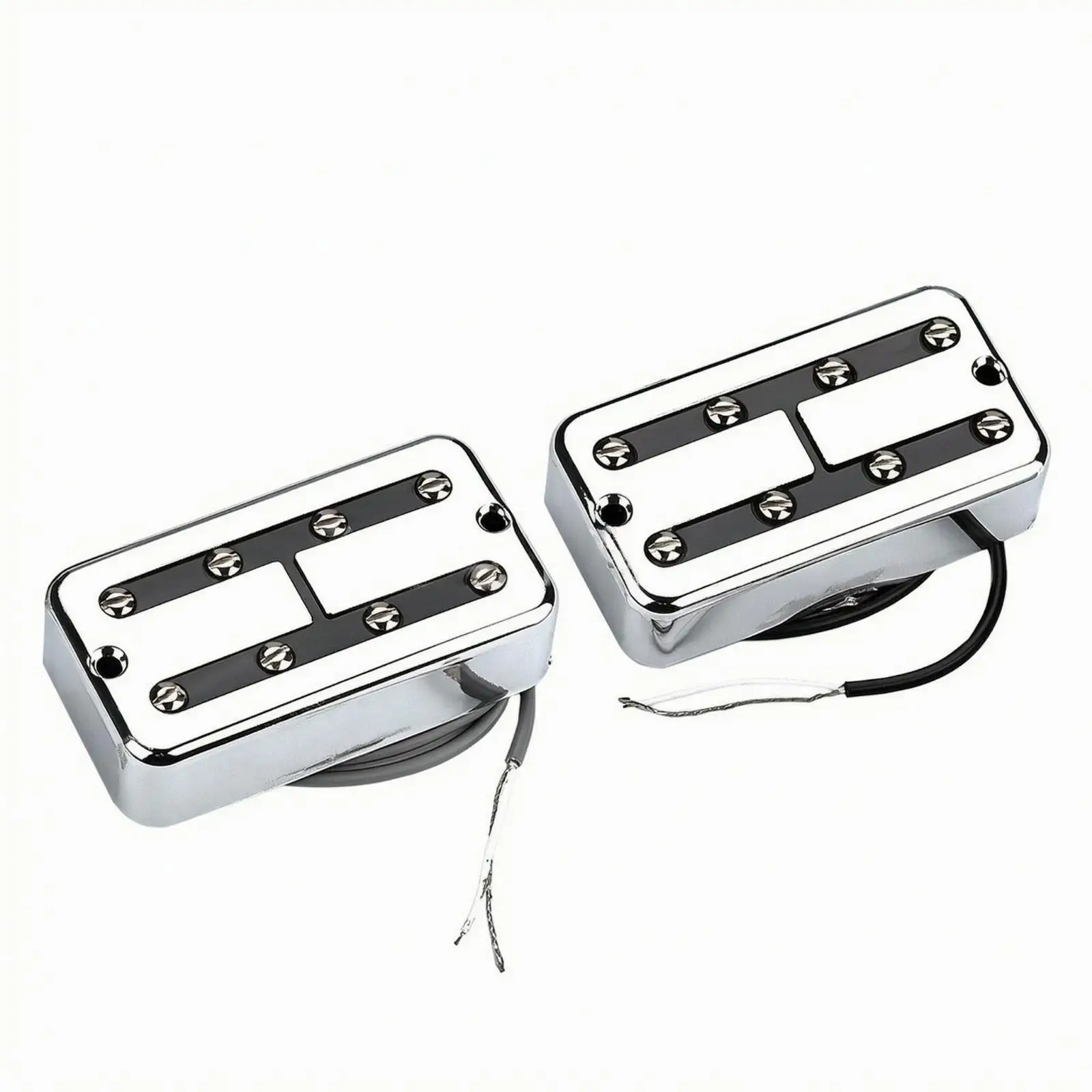 Low-Profile Humbucker Pickup | Wired wire Connection, Guitar Pickup with Chrome Cover