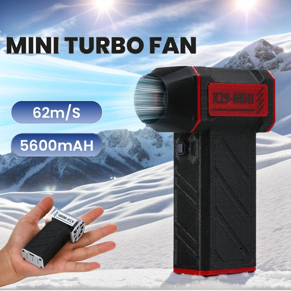 Electric Air Blower 140000RPM Powerful Snow Blower High-speed Dust Fan Mini Turbo Jet Fan Handheld Brushless Motor Car Dryer