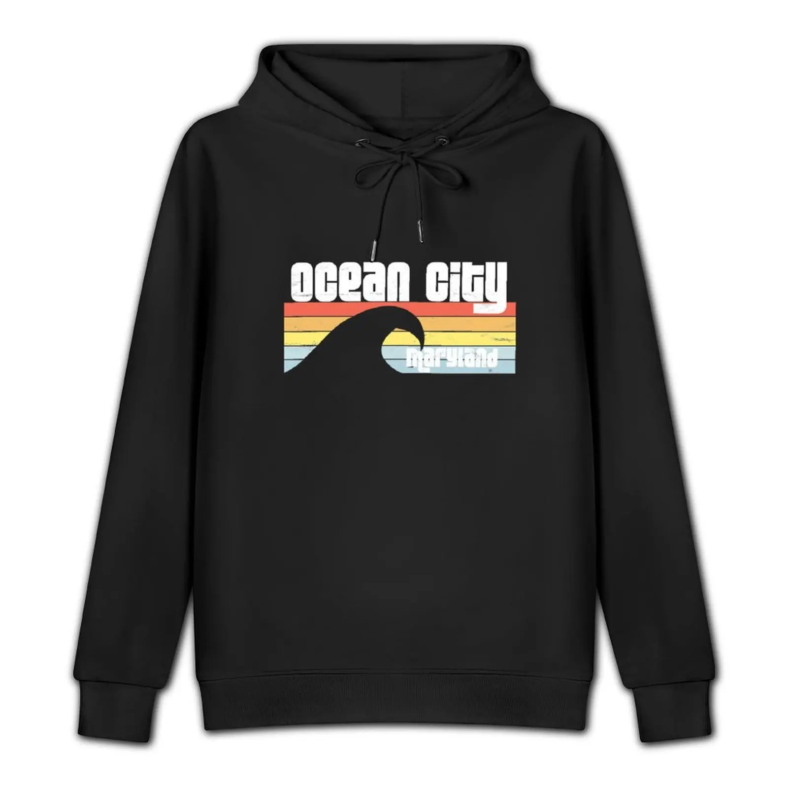 Ocean City Maryland - Atlantic Ocean Wave Pullover Hoodie mens clothes men's sweat-shirt designer hoodies