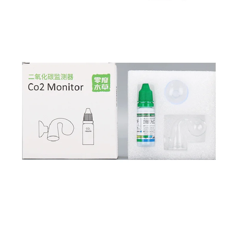 Glass CO2 Concentration Checker Drop With Liquid Indicator Monitor Aquarium Hang On Fish Tank Aquatic Plant Test PH Accessories