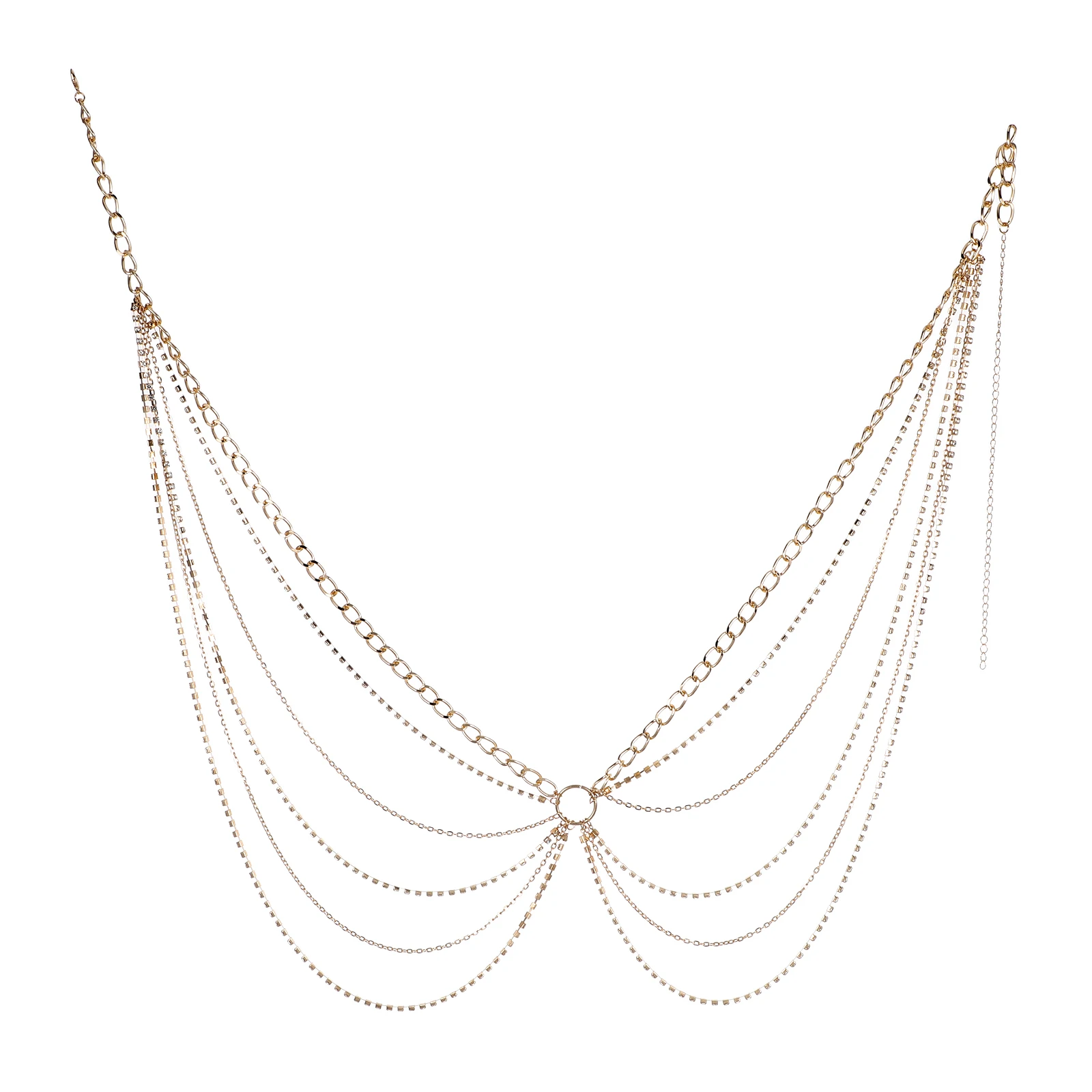 Fashionable Multi-layer Waist Chain Belly Jewelry Body for Women Metal Belt Miss