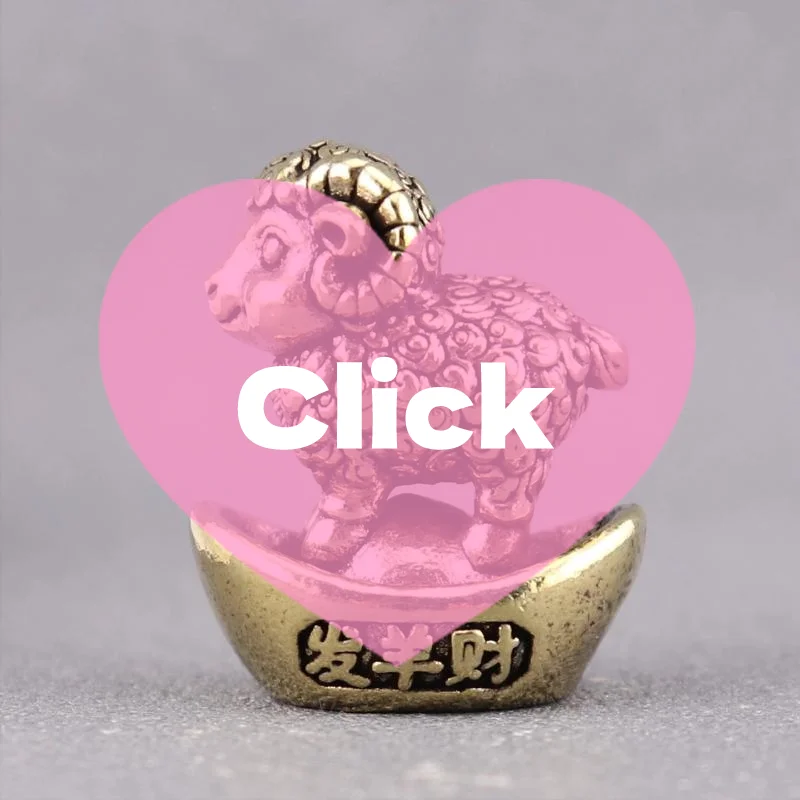 Chinese Zodiac Goat Lucky Statue Hand Polished Brass Sheep Figurine Desktop Ornament For Office Fengshui Decor
