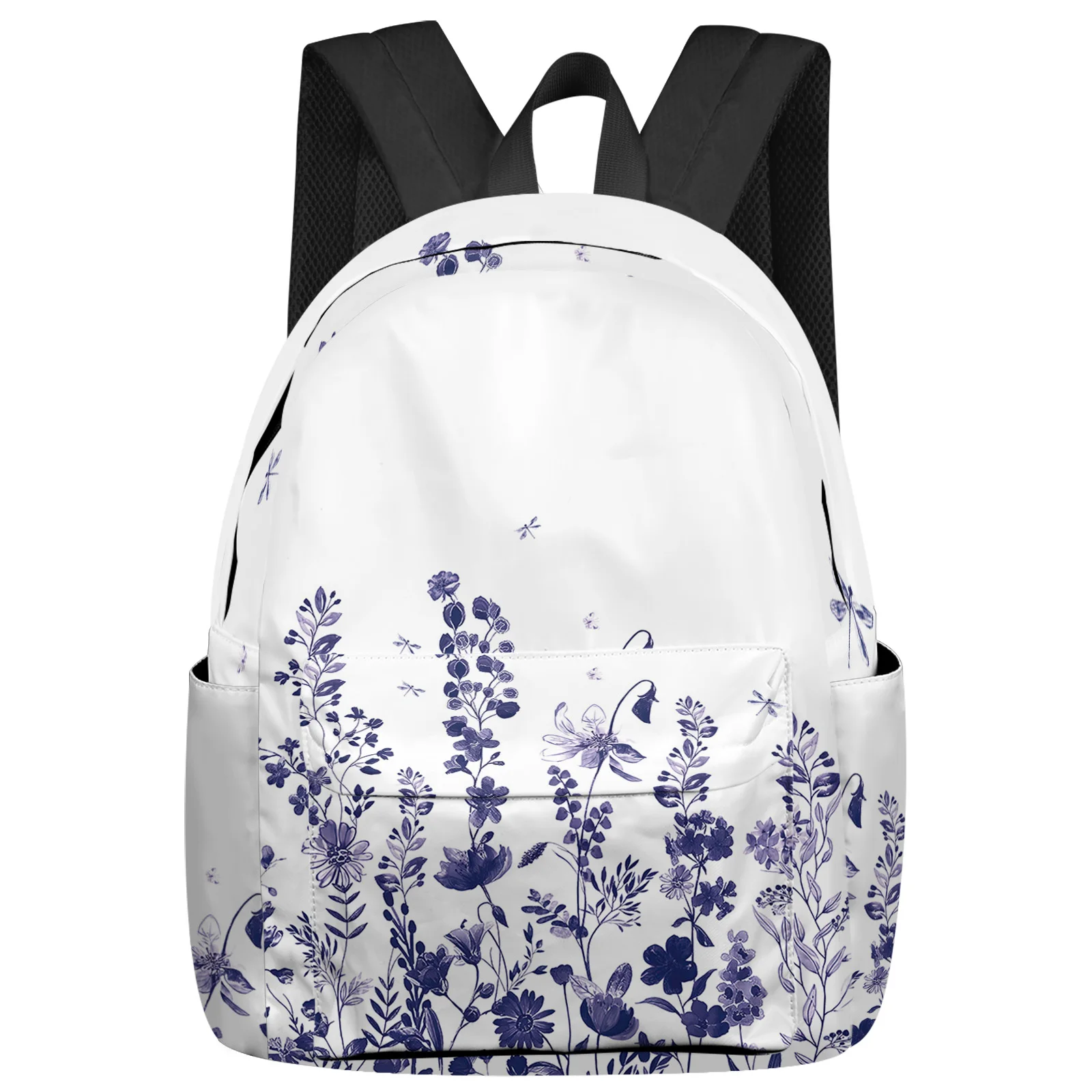 Flower Leaf Dragonfly Student School Bags Laptop Custom Backpack For Men Women Female Travel Mochila