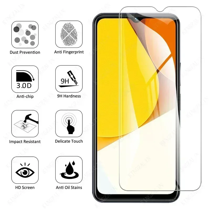 4IN1 vivo Glass for Y35 Y55S Y75 Y33S Y21S Y72 5G Y56 Camera Lens Full Cover Screen Protector for vivo Y35 Y55 Protective Glass