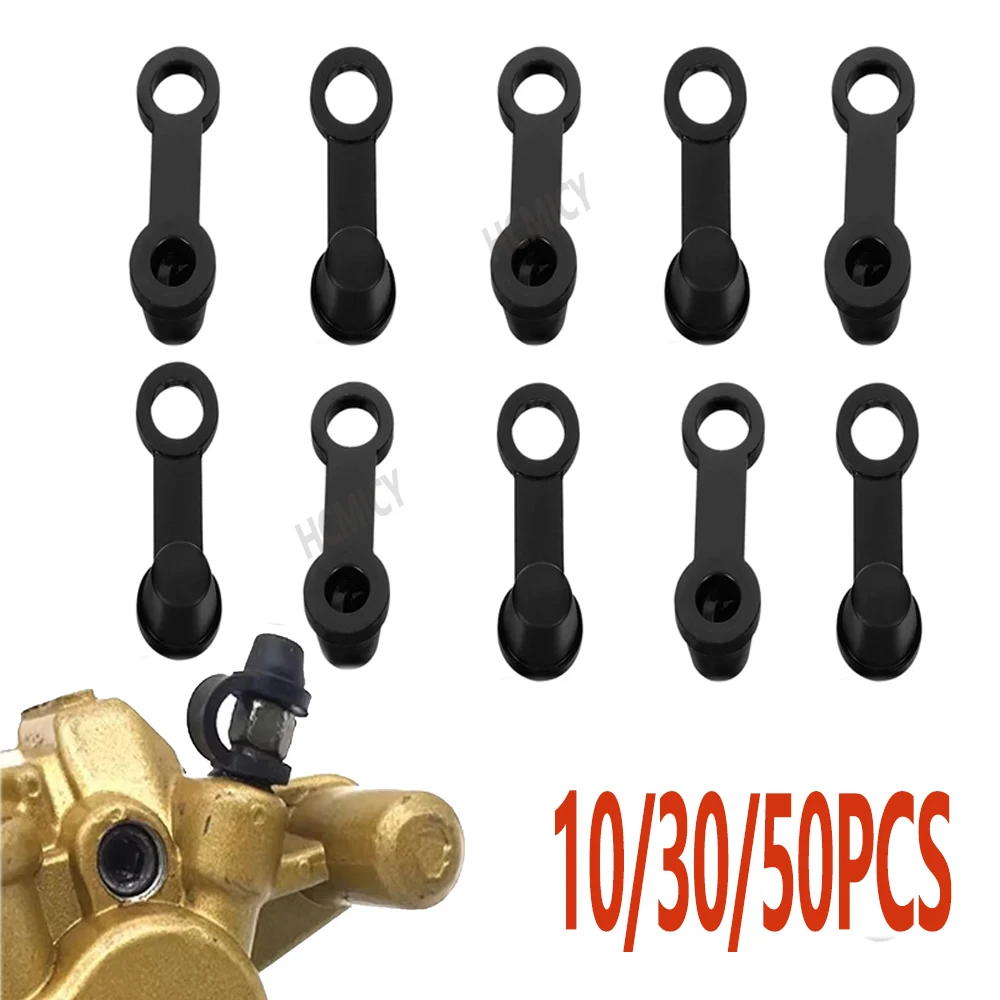 

10/30/50Pcs Motorcycle Dust Cap Brake Bleed Nipple Cover Screw Cap Rubber Black Car And Motorcycle Screws Accessory Tool