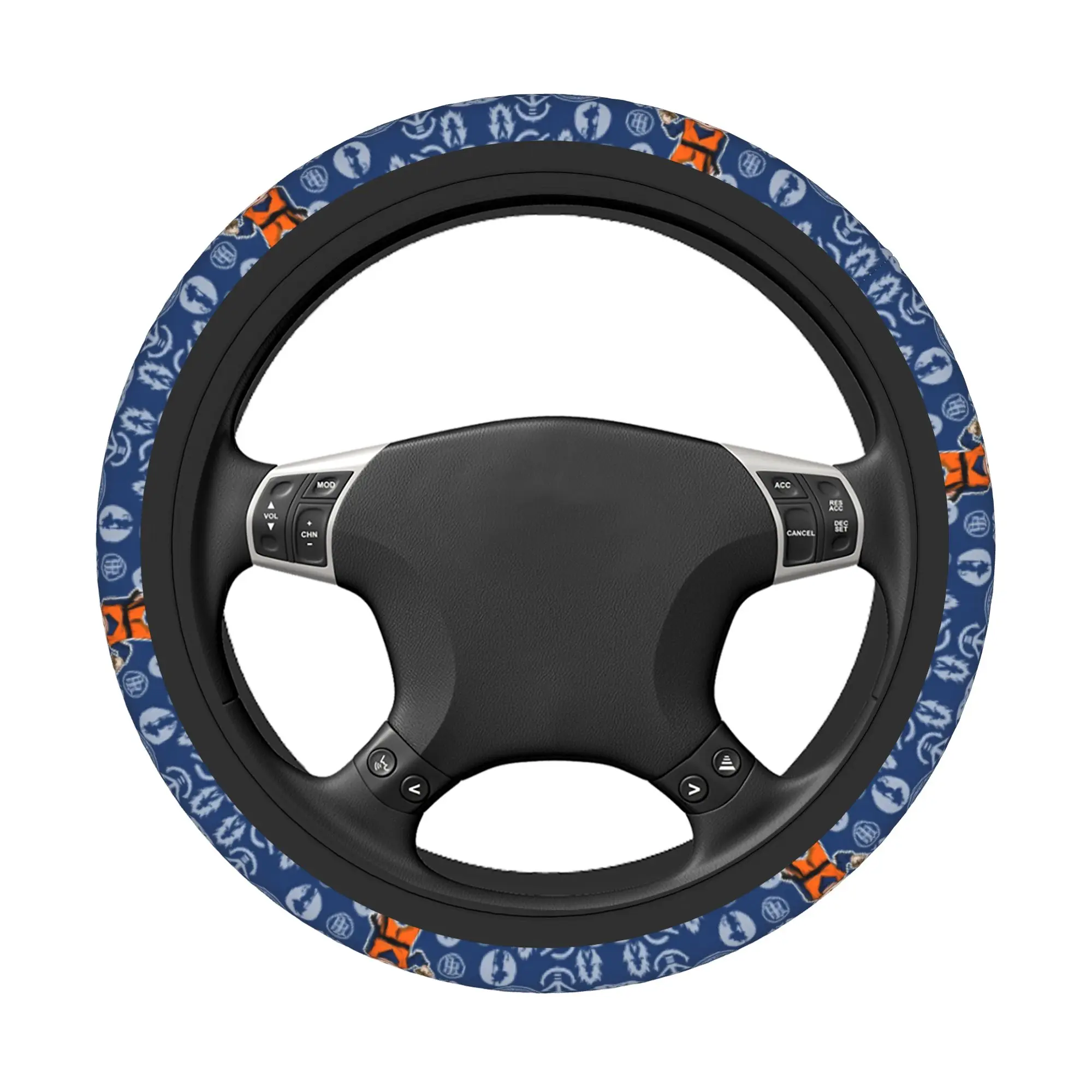 Dragon Ball Z Goku Car Steering Wheel Cover 37-38 Anti-slip DBZ Super Saiyan  Auto Steering Wheel Protector Elastische - view 2