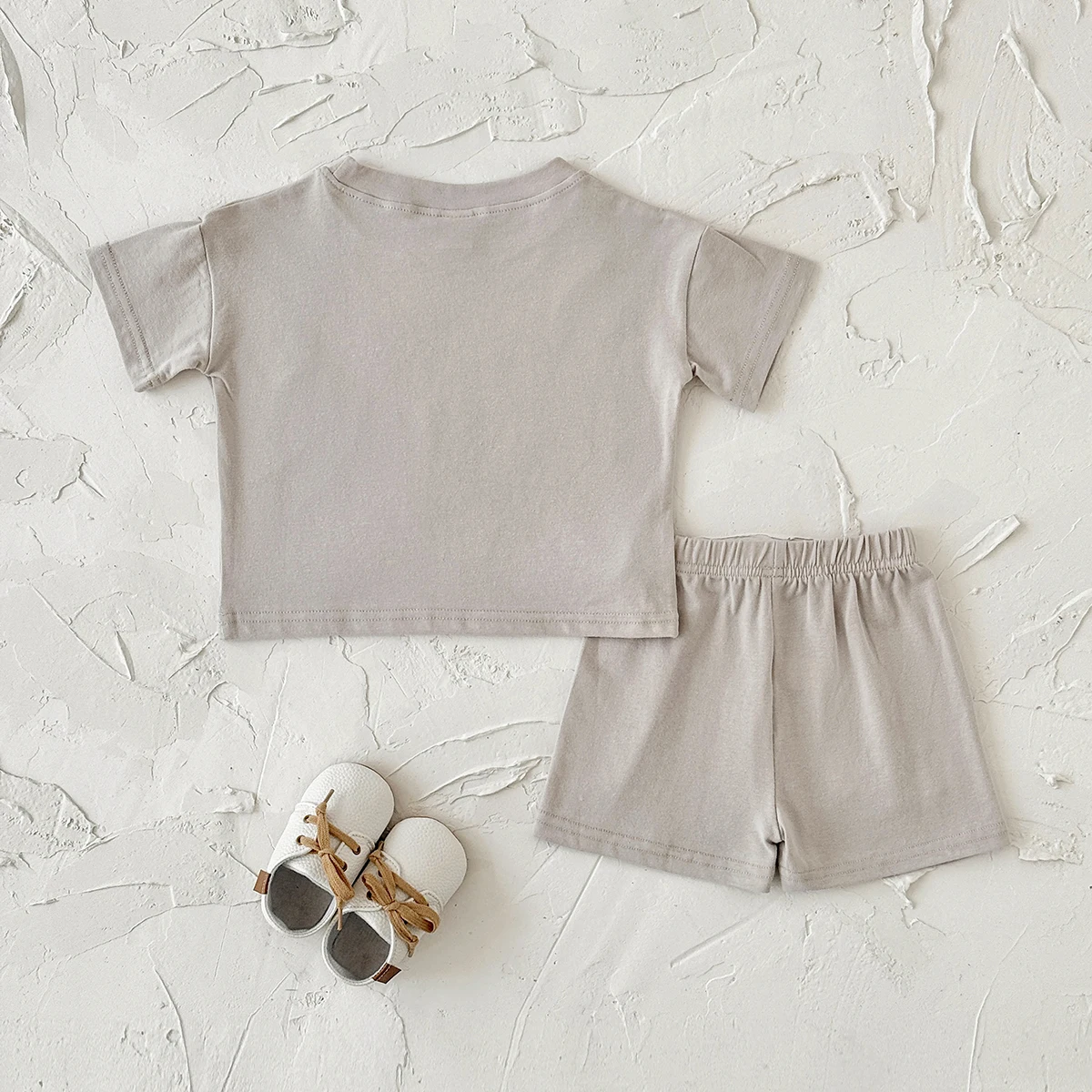 Summer Baby Sets 2 Pcs Kids Popcorn Print Vest Short Baby T-shirt Summer Thin Breathable Toddler Baby Clothes Sets Korea Style
