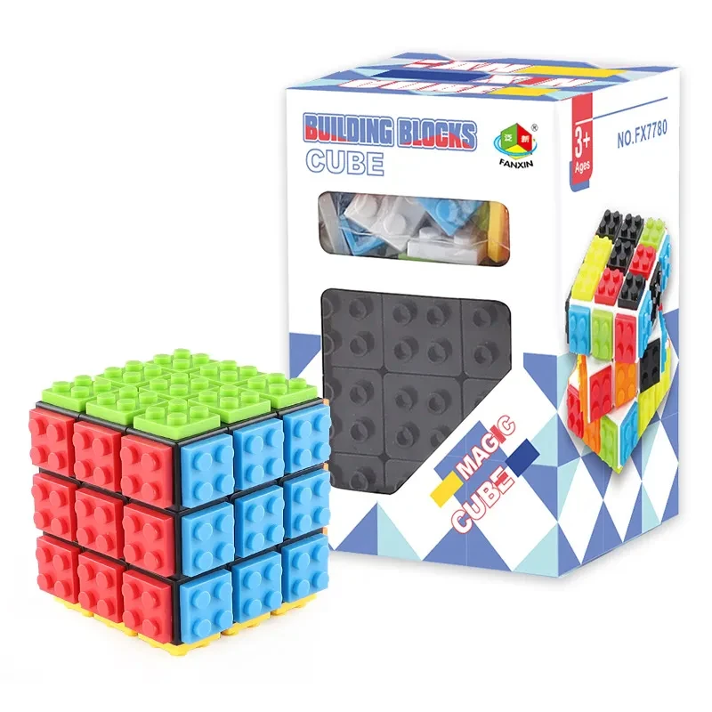 Fanxin Detachable Building Blocks Cube 3x3x3 Blocks Cube Educational Toys Gifts Diy Cubo Fanxin Building Blocks 3x3 Fidget Toys