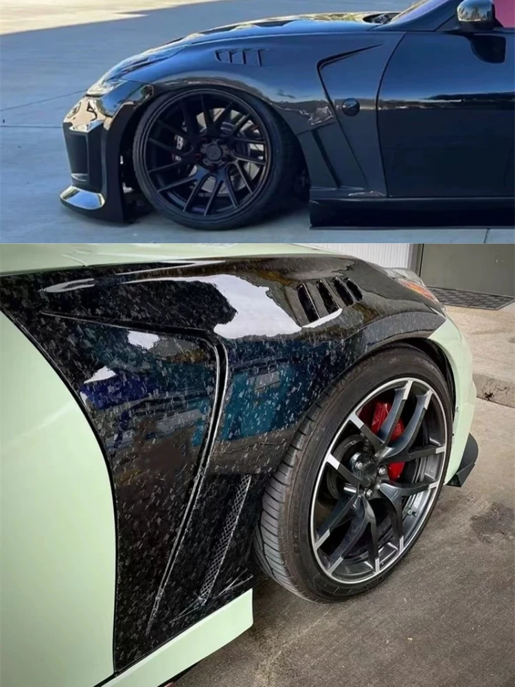 

Крыло из углеродного волокна для Nissan 370Z Fairlady Z34, модифицированное крыло переднего бампера, комплект объемного кузова