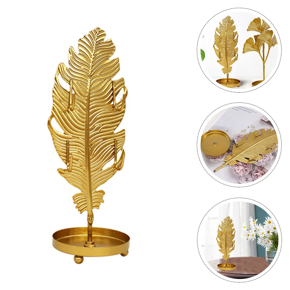 

1 шт. поднос для демонстрации ювелирных изделий в форме листа, железная съемная стойка для хранения серег, ожерелий, браслетов, домашний декор, блюдо для ювелирных изделий