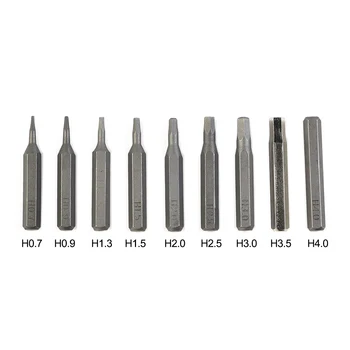 1 adet tornavida Bit küçük altıgen tornavida uçları H0.7 H0.9 H1.5 H2. H3 H4 4mm Hex Shank için pnömatik/elektrikli tornavida