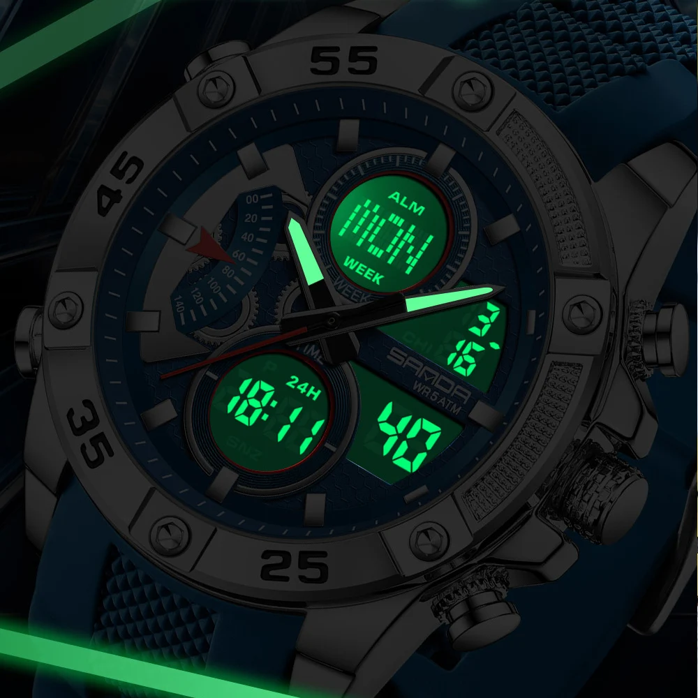 

SANDA Fashion Business Watch Men Top Brand Luxury Chronograph Sport Waterproof Man Wristwatch Military Relógio Masculino