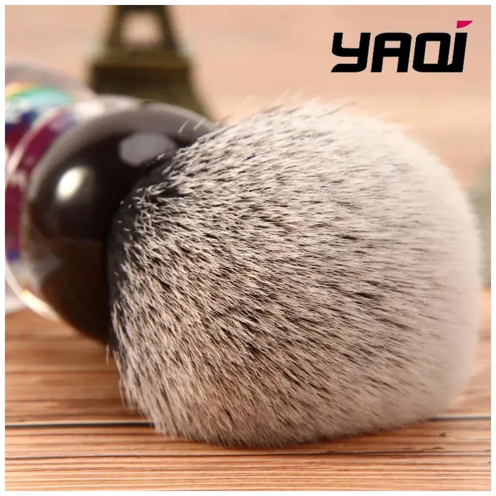 YAQI Mens Shaving Brush 26mm Lucky Dice Tuxedo Collectibles Birthday Gift for Boyfriend Wet Shave Tools