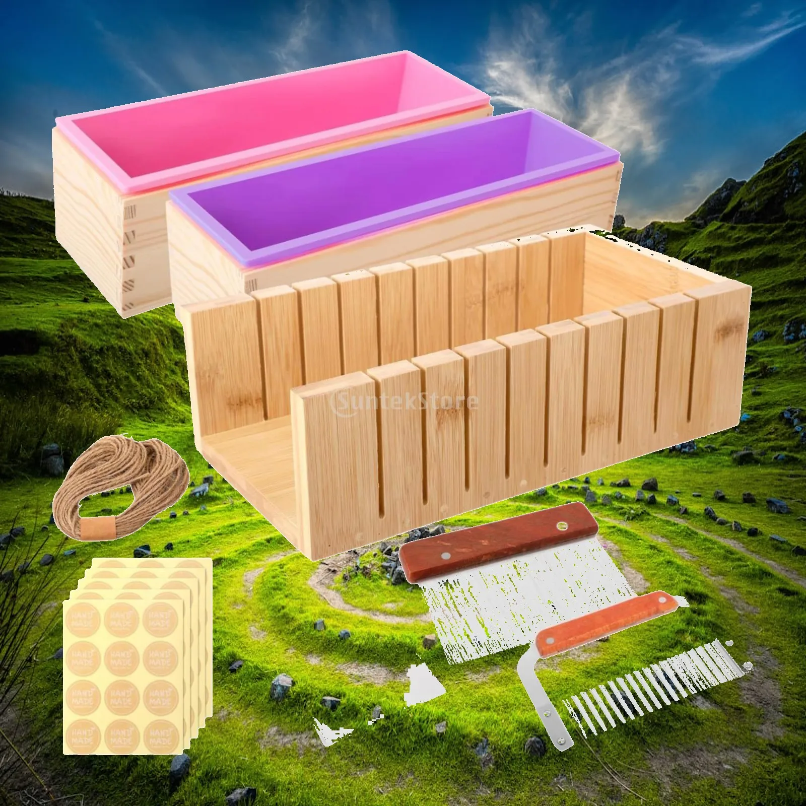 soap-making-kit-diy-craft-kit-stickers-packaging-bags-soap-loaf-casting-wavy-and-straight-slicers-for-homemade-craft-adults