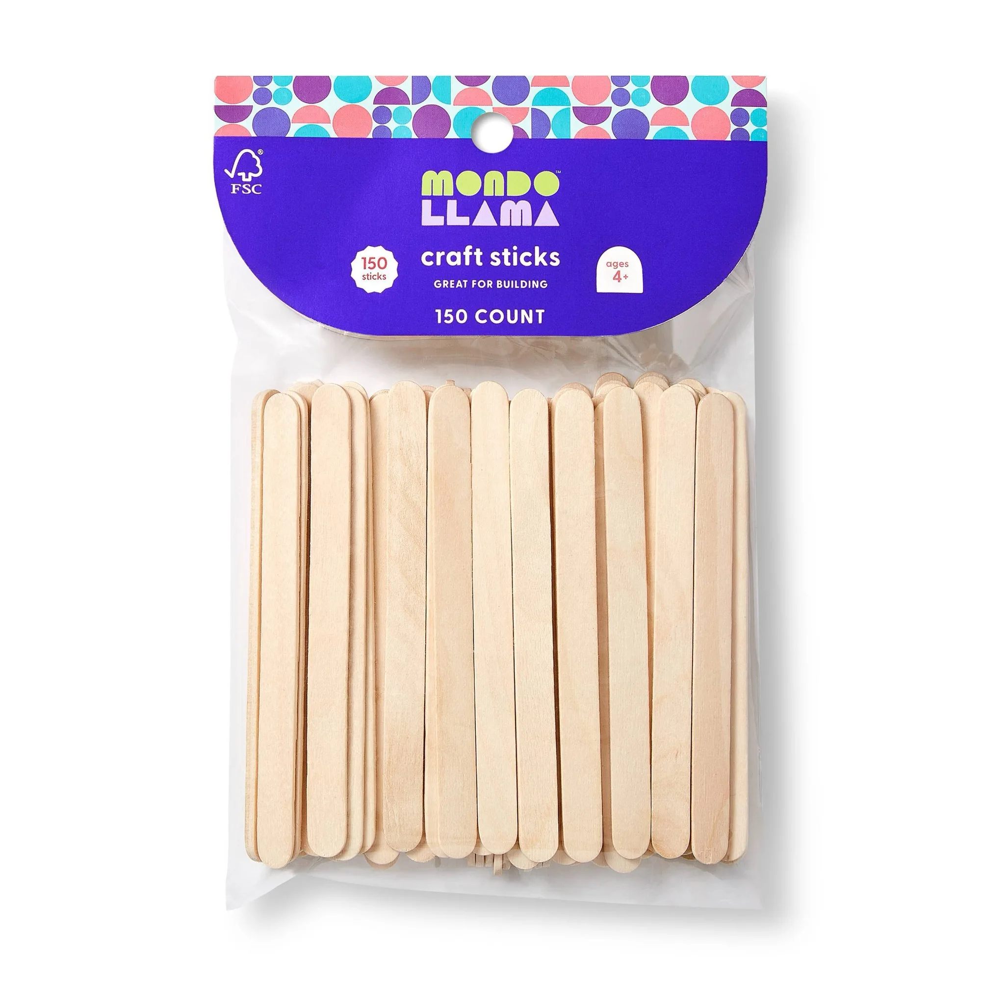 150ct Natural Wooden Craft Sti - Art Craft Stick recension och pris