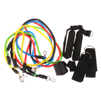 11Pcs/Set Pull Rope Resistance Bands Portable Fitness Equipment Ankle Strap Chest Expander Elastic Exercise Band For Workouts