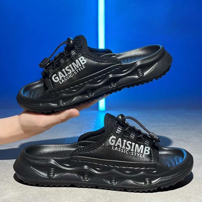 

Men's Vintage Open Toe Slippers Floral Pattern Light Non-Slip EVA Sole Casual Walking Shoes Summer Footwear Beach Vacation Style