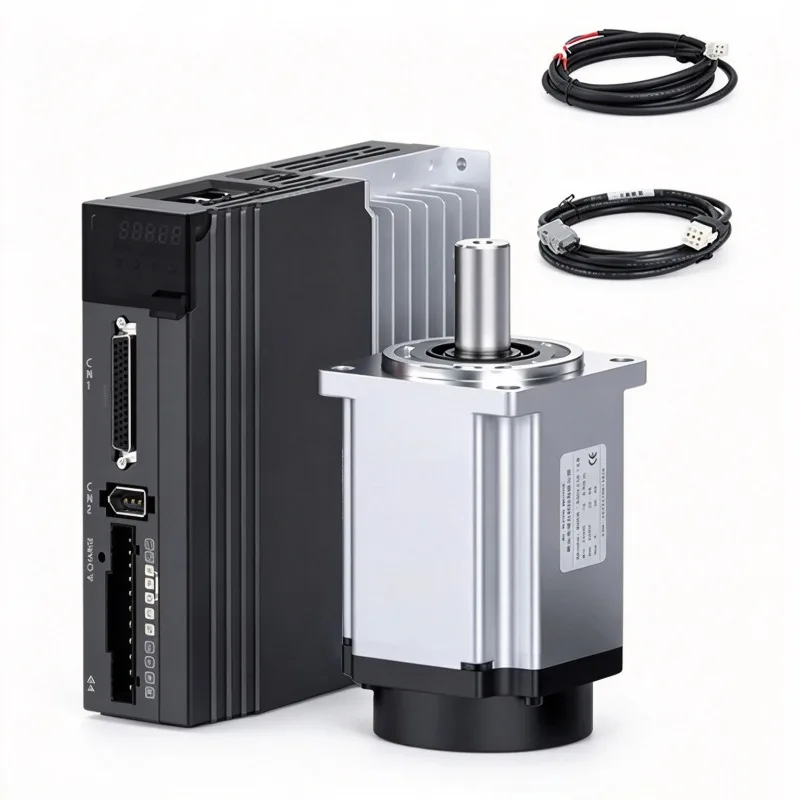 220V AC Servo Motor Kit 60 80 110 130mm flange  400W 750W 1KW 1.5KW 21Bit 23Bit Magnetic Encoder Pulse EtherCAT CANopen