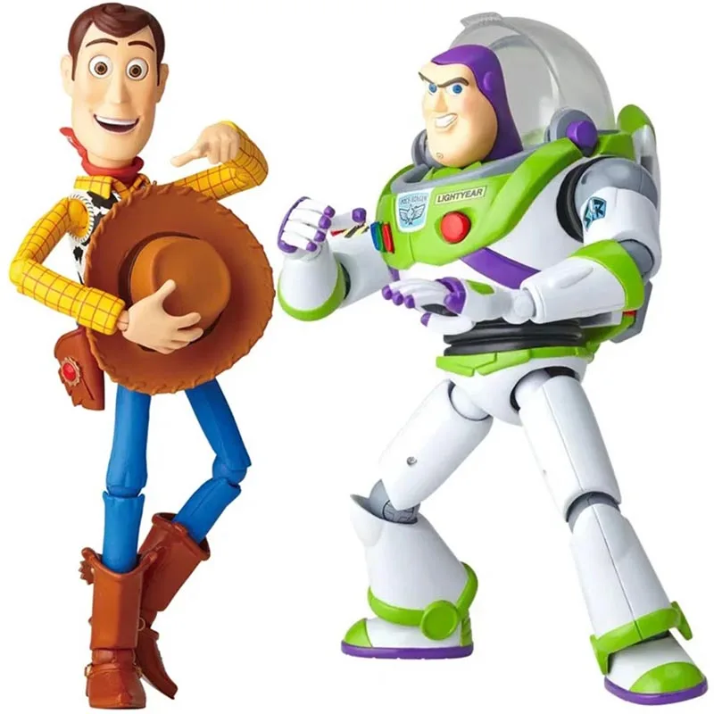 100% Original KAIYODO Revoltech Toy Story BUZZ LIGHTYEAR Sherif Woody Ver 1.5 Anime Action Collection Figures Model Toys Figura