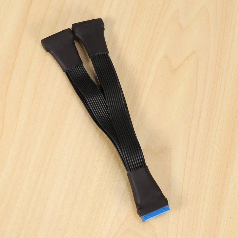 2X Motherboard Mainboard USB3.0 19Pin 20Pin 19-Pin 20-Pin 1 To 2 Power Expansion Cable 12CM
