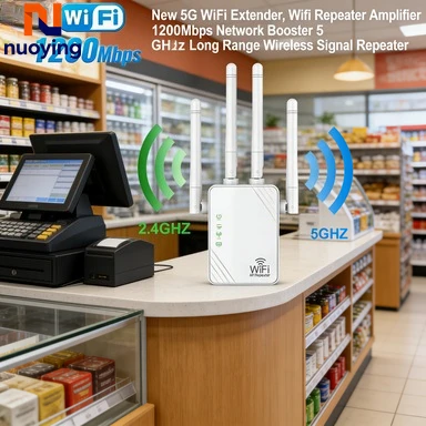 Nuevo Amplificador de Señal WiFi de 1200 Mbps, Repetidor WiFi 5G, Extensor de Red de 5 GHz, Repetidor Inalámbrico de Largo Alcance