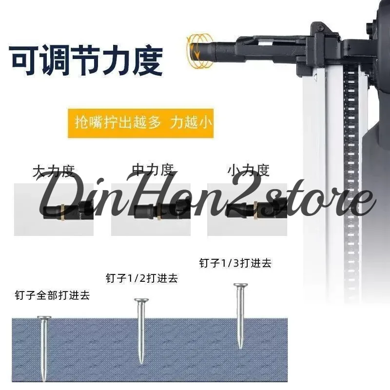 Generation Pneumatic Nail Gun 7.2V Lithium Battery Gas Nail Gun Steel Air Stapler Pneumatic Tools For Frame And Trunking