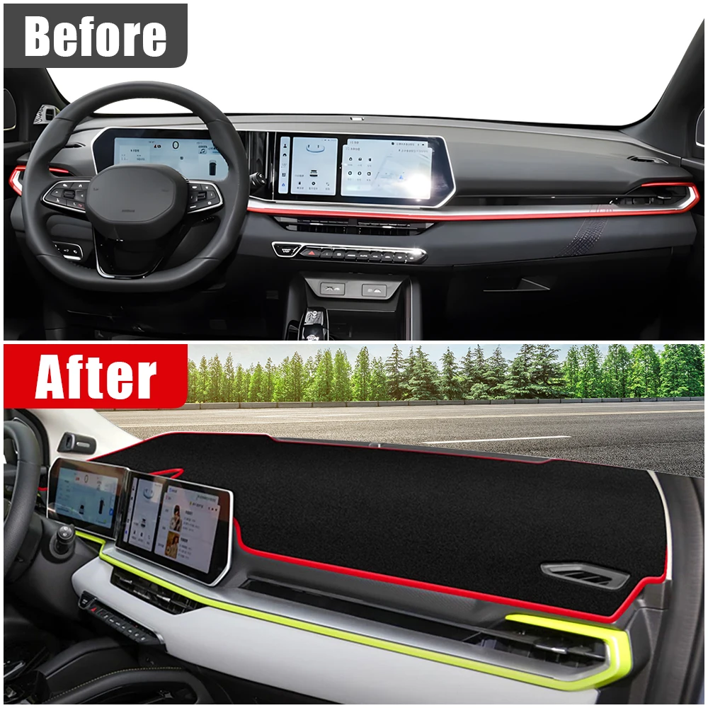 For Geely Coolray Cool 2022 2023 2024 Car Dashboard Cover Avoid Light Pad Sun Shade Anti-UV Carpets Case Non-Slip Protect Mat
