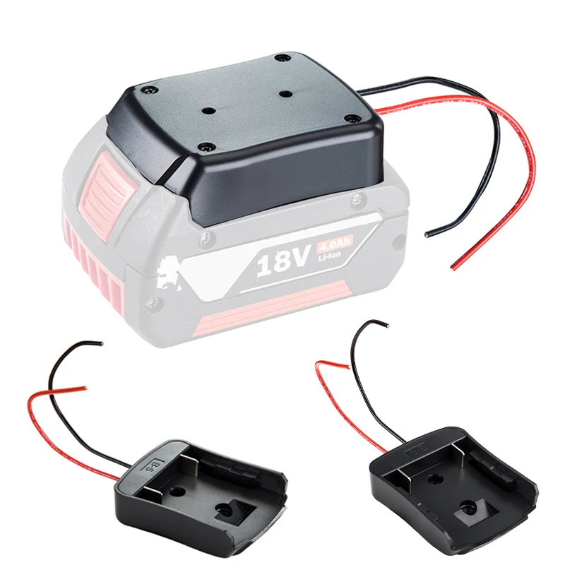 Adaptador de Bateria de Lítio para Bosch 18v Li-ion Bateria Rodas de Energia Adaptador Conector Doca 14 Fios Awg para Bosch Bat609 Bat618g