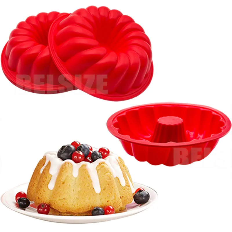 

Силиконовая форма для торта с антипригарным покрытием, форма для выпечки тортов, форма для тыквенного торта, необычная круглая форма в виде пончика