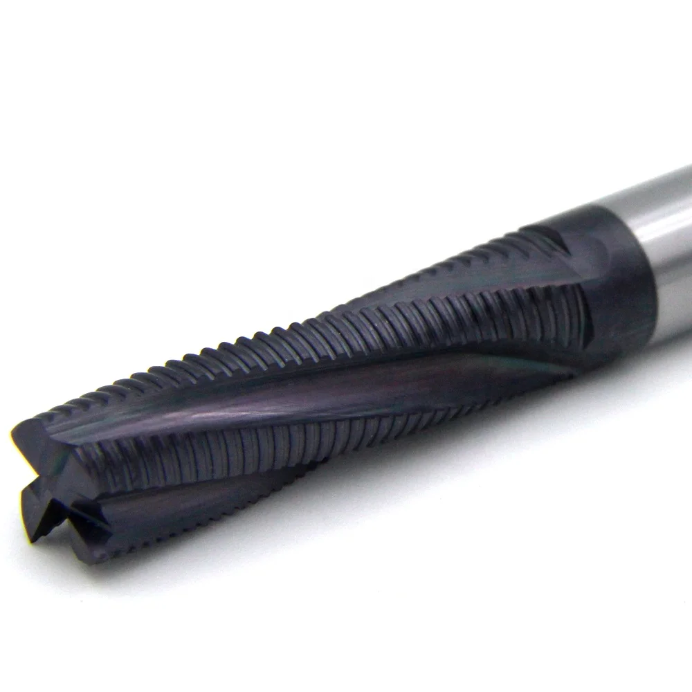 

Твердый карбидный фрез с оловянным покрытием, настраиваемые квадратные шариковые фрезы OEM, концевая фреза из нержавеющей стали для грубого фрезерования