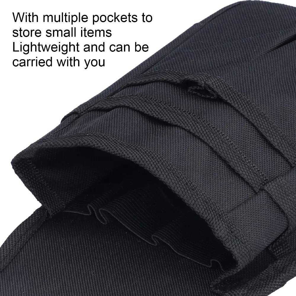 Multi Functional 600D Oxford Cloth Tool Waist Bag Multiple Pockets Black Tool Storage Bag Tool Pouch Mechanics Work