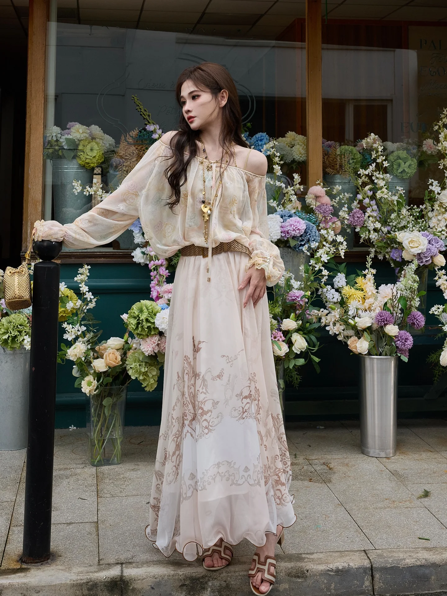 

Женский кружевной свитер TUNT Spring Summer Rose Window Dry Bubble с V-образным вырезом, свободного кроя, с длинными рукавами, из полиэфирного волокна