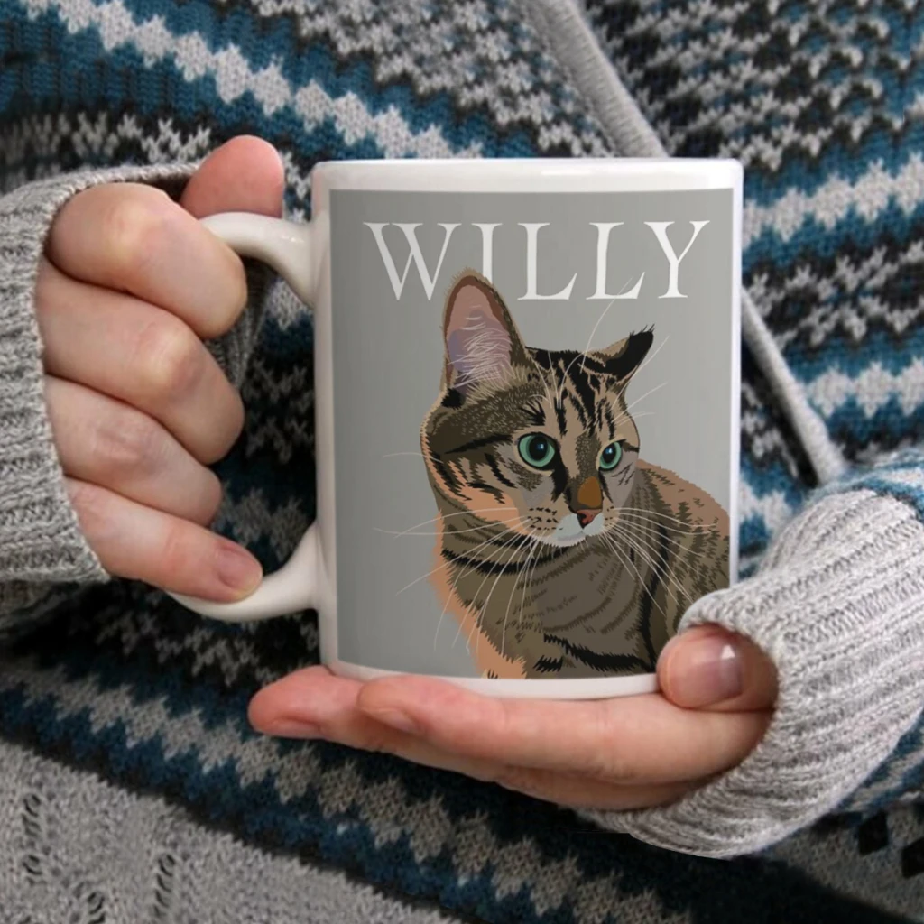 

A Wittle Tabby Named WillyCoffee Mug Tea Cup 11oz Coffee Cup Funny Birthday Ceramic Mug Personalized Cup