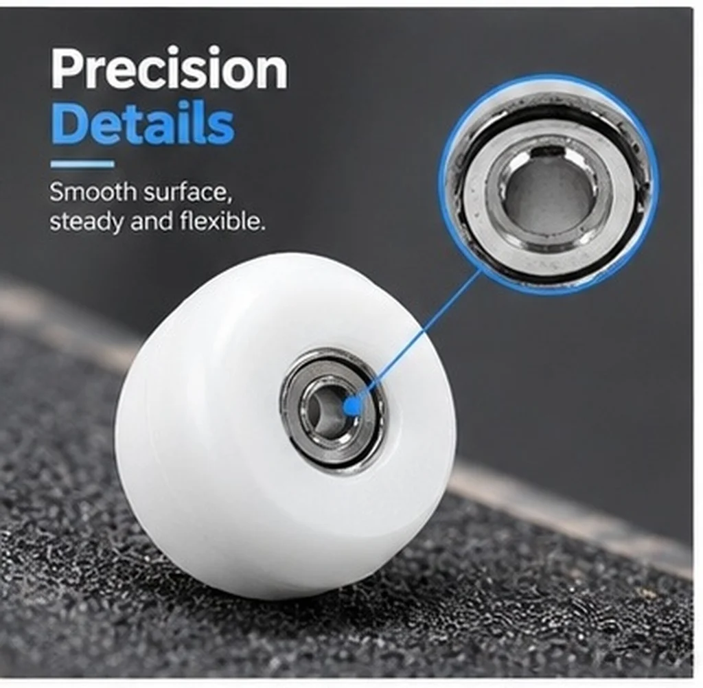 4Pcs Mini Skateboard Bearing Wheels Precision Crafted Flexible Stable Performance Bright Attractive Colors Easy to Replace