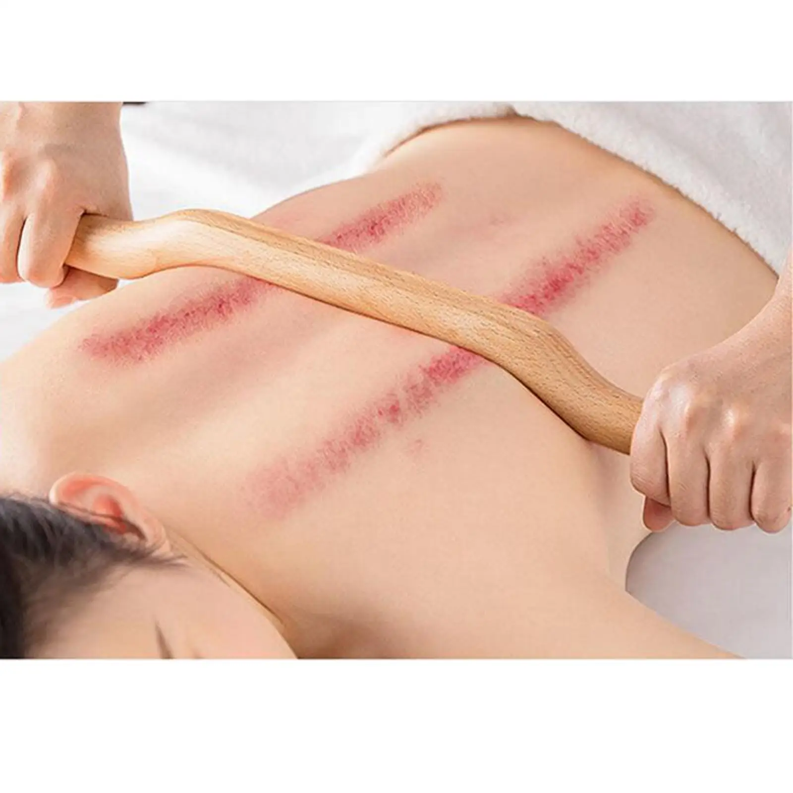 Wooden Gua Sha Scraping Massage Stick Ergonomic Body Massager Wood Therapy Kit for Back Neck Shoulder Relief