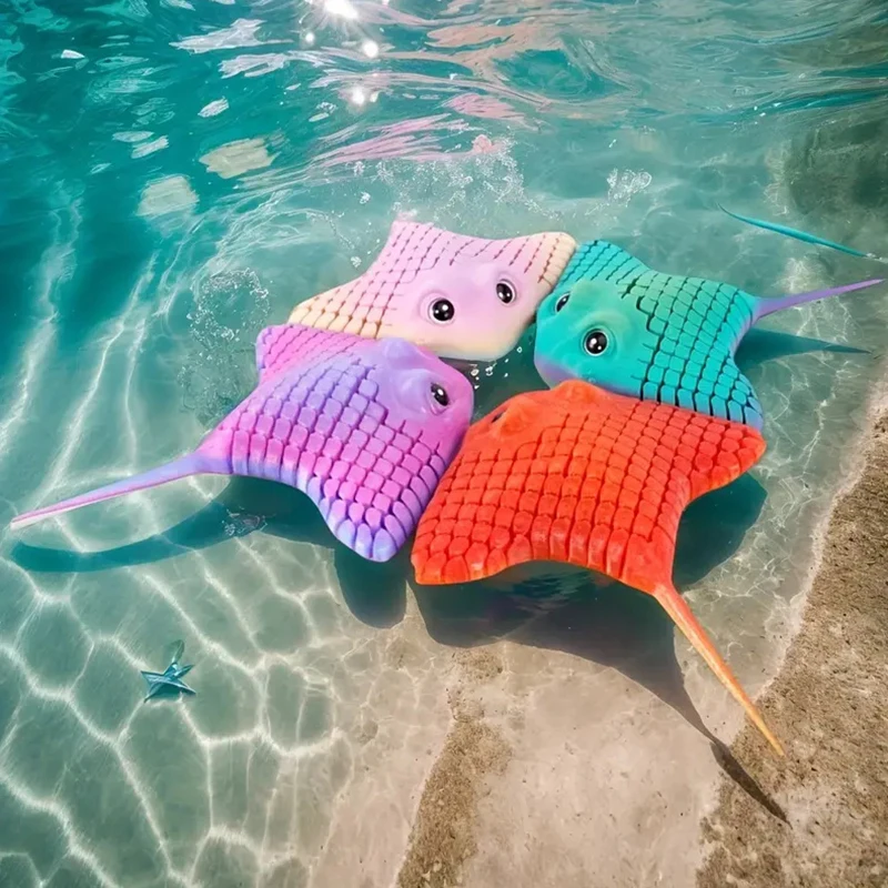 

3D печатная игрушка Manta Ray Fidget, многоцветная шарнирно-сенсорная фигура дьявола, рыбы, модели животных, украшение для домашнего рабочего стола