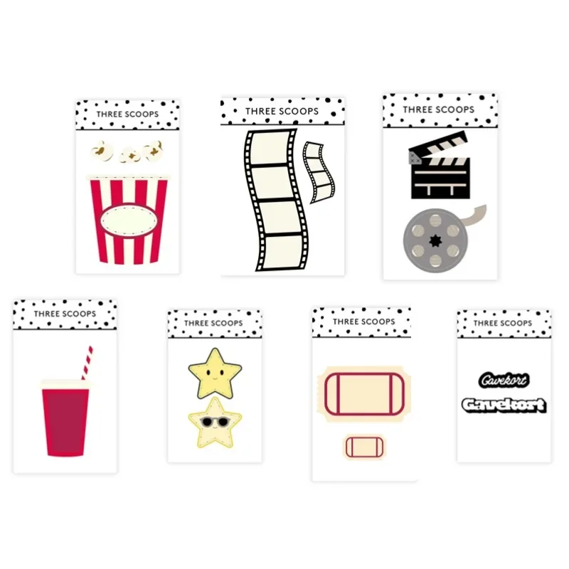 Cup  Coffee Popcorn Photographic Films Star Metal Cutting Dies Silicone Stamps Scrapbooking Make Photo Album Card DIY Paper Embo