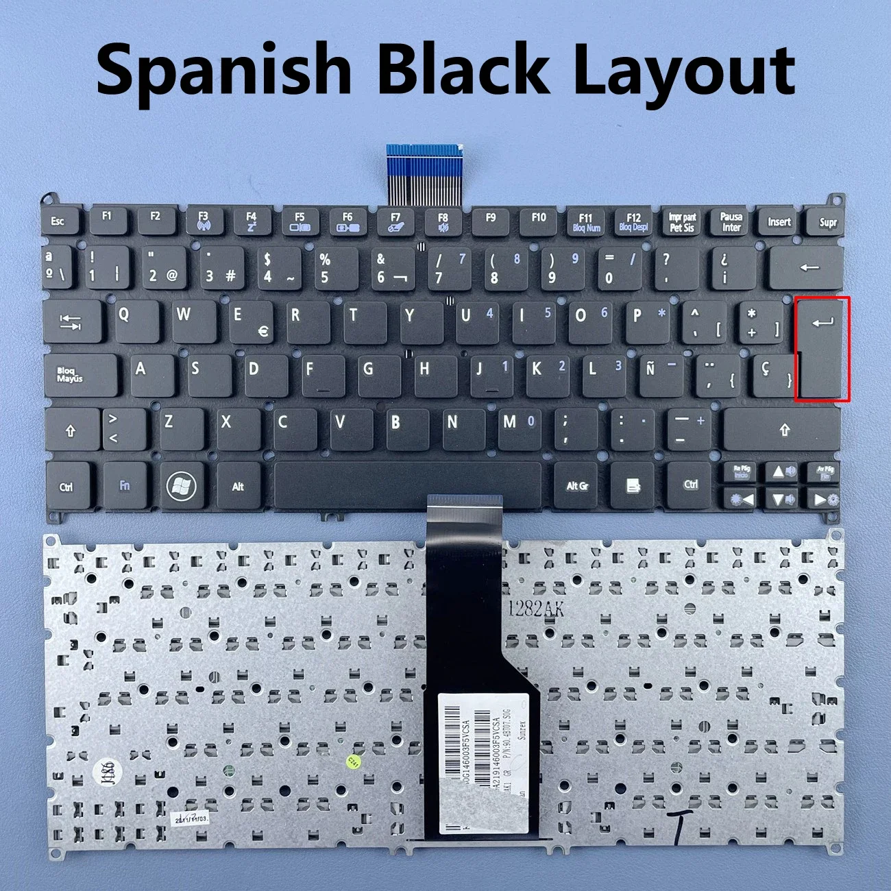 

Spanish Keyboard For Acer Aspire one 725 726 756 S3 MS2346 S3-371 S3-391 S3-951 S5 S5-391 V5-121 V5-131 V5-171 C710 B113 SP